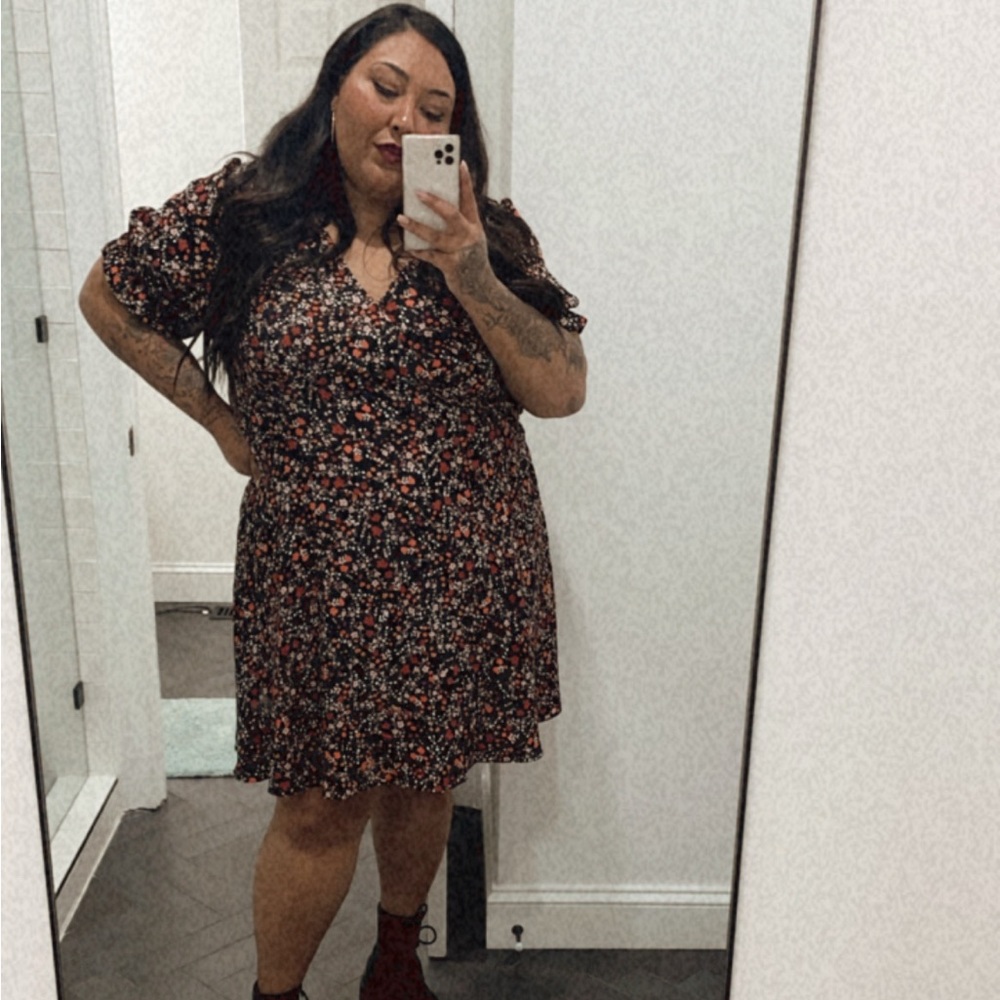 Floral Black Dress